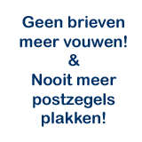 Geen postzegels meer!
